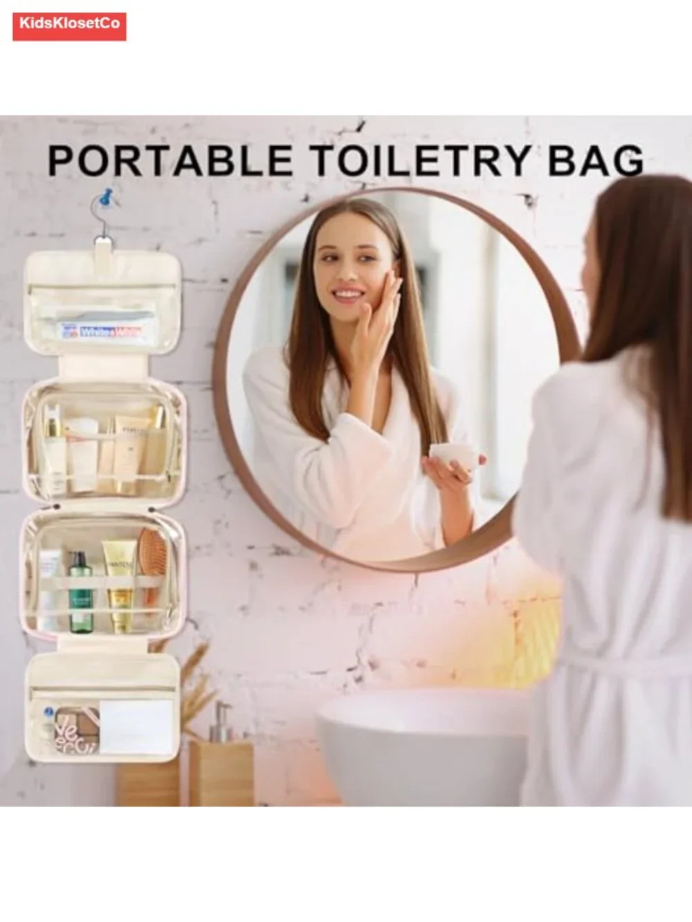 Travel Hanging Toiletry Bag & Makeup Bag with 360° Swivel Hook